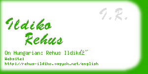 ildiko rehus business card